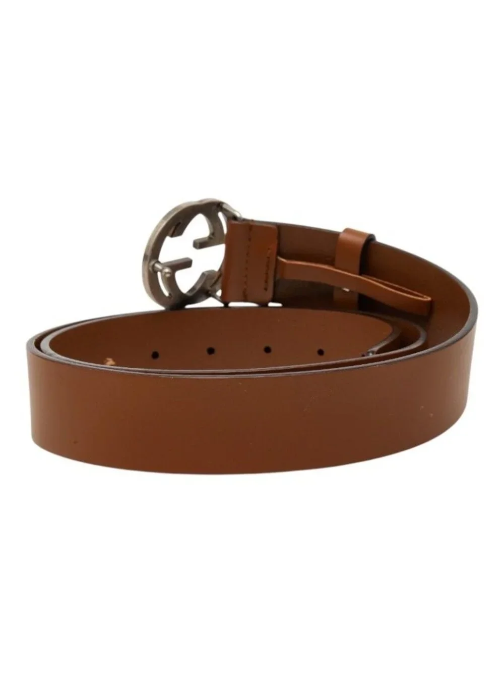Gucci Interlocking 105 42 Brown Leather Belt